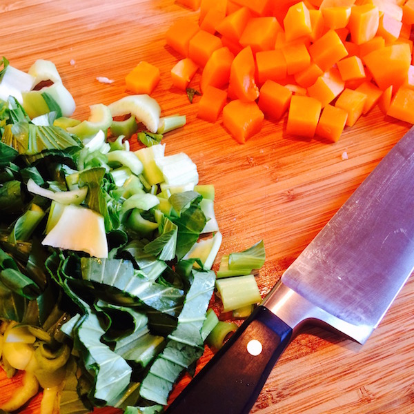 bok choy + squash