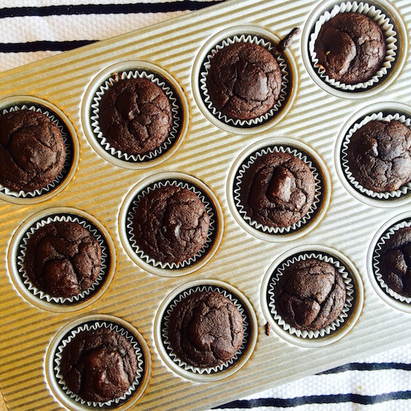 Banana Cocoa Muffins Baked