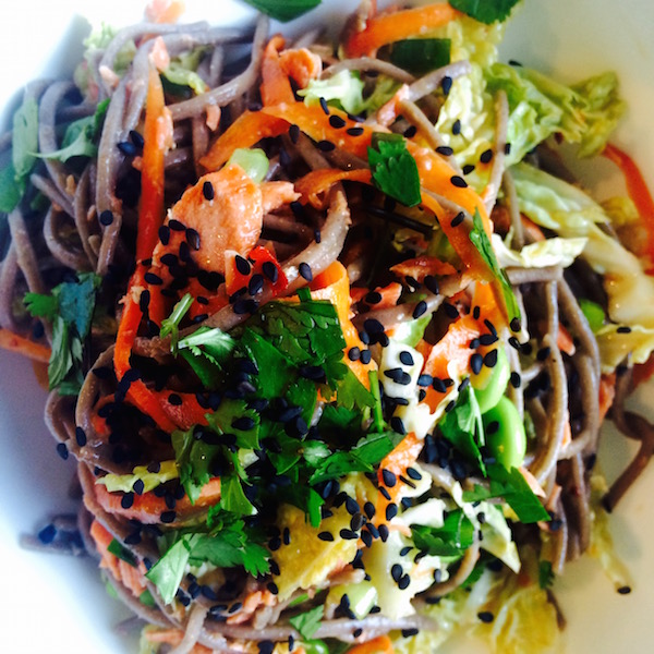 Soba Noodle Bowl Close Up