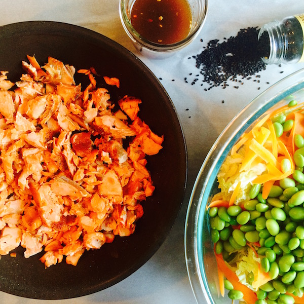 Soba Noodle Bowl Disassembled Ingredients