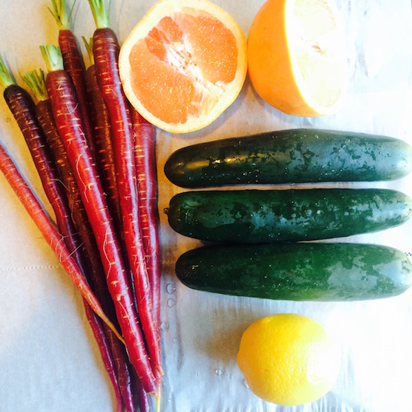 Grapefruit Carrot Cucumber Juice Ingredients