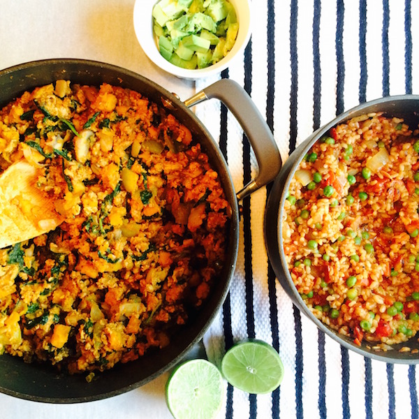 Mexican Rice + Southwest Turkey and Veggie Skillet