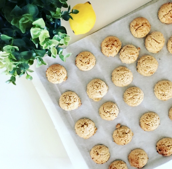 Grain Free Lemon Coconut Cookies