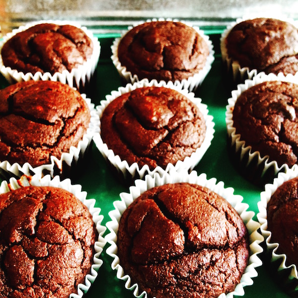 Banana-Cocoa Muffins [no sugar added, dairy-free, gluten-free, grain-free]